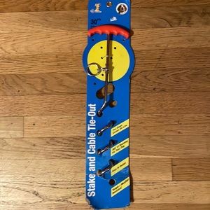 Stake and cable tie down for dog